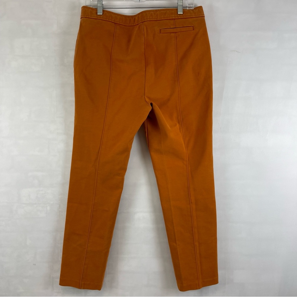 Tory Burch Orange Ankle Pants Women’s Size 12 Slim Fit Tapered‎ Leg - Picture 12 of 14